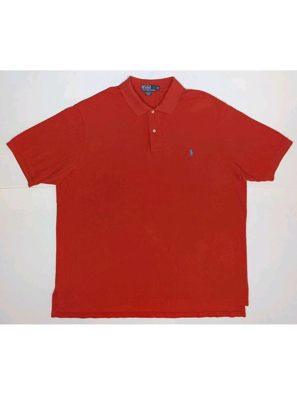 VTG Polo Ralph Lauren Short Sleeve Polo Shirt Men 3XLT Red Golf Big & Tall Y2K